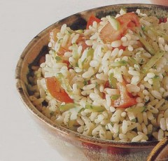 insalata di riso zucchine, e pomodori,zucchine,pomodori,capperi,insalata di riso,insalata,insalate,