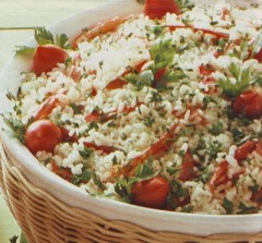 insalata di riso pomodori e menta,insalata,insalate,insalata di riso,riso,ricette di cucina, 